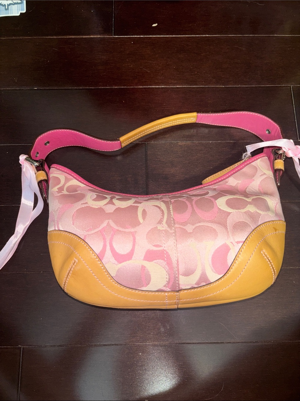 RARE 2004 Pink Coach Small Hobo Bag